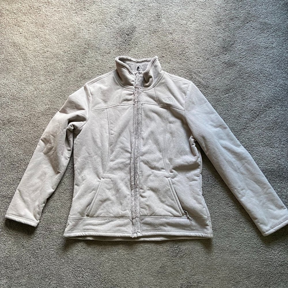 Light Grey North Face Zip Up Jacket